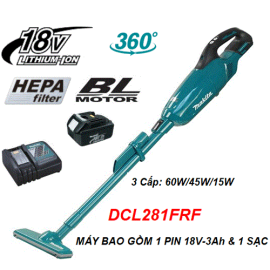 Máy hút bụi dùng pin Makita DCL281FRF
